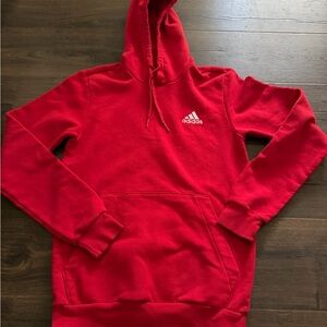 adidas Men’s Red Crewneck Hoodie Pullover